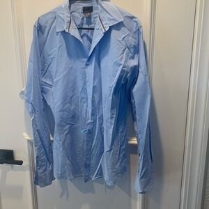 Light blue button down